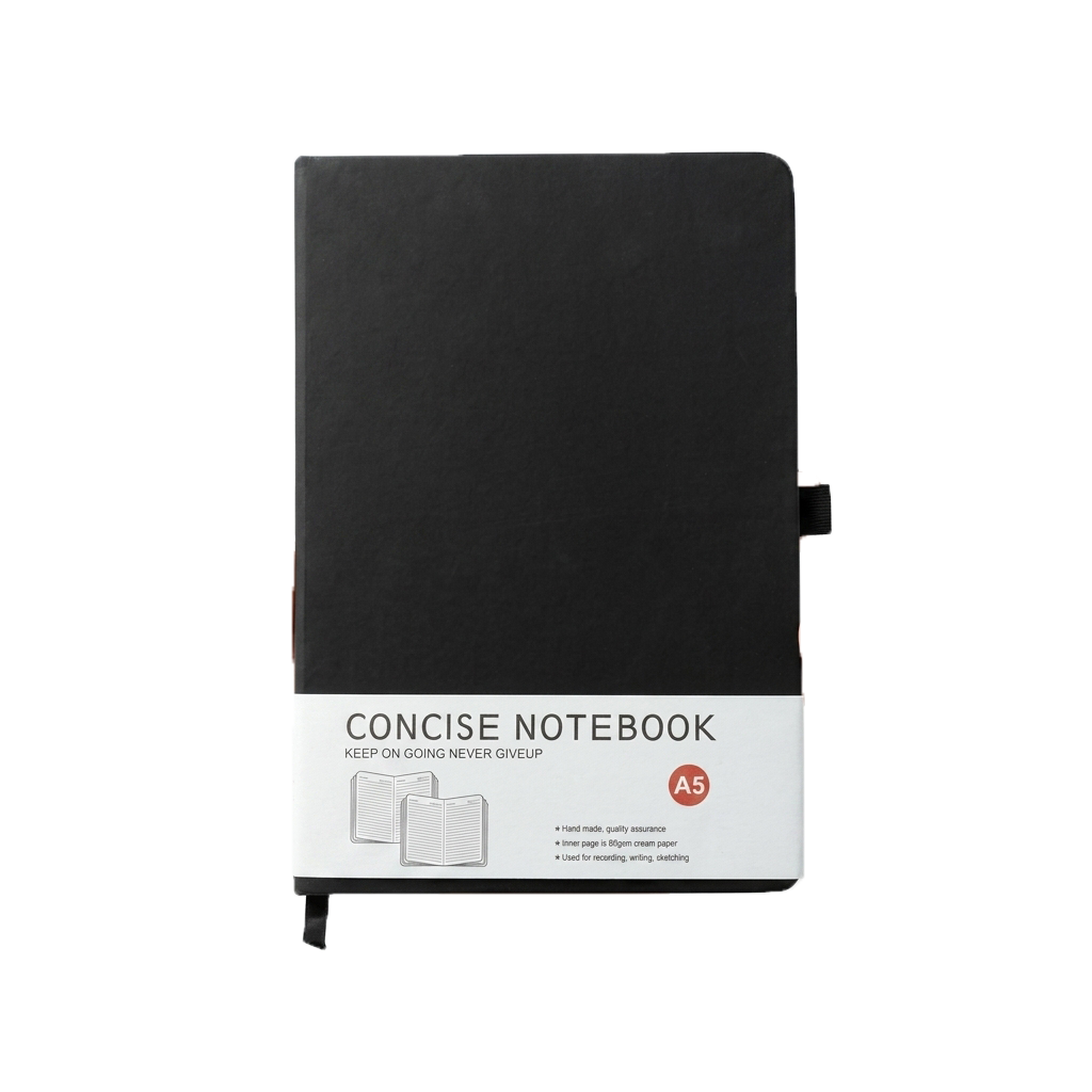 A5 Notebook fabric Cover - Black