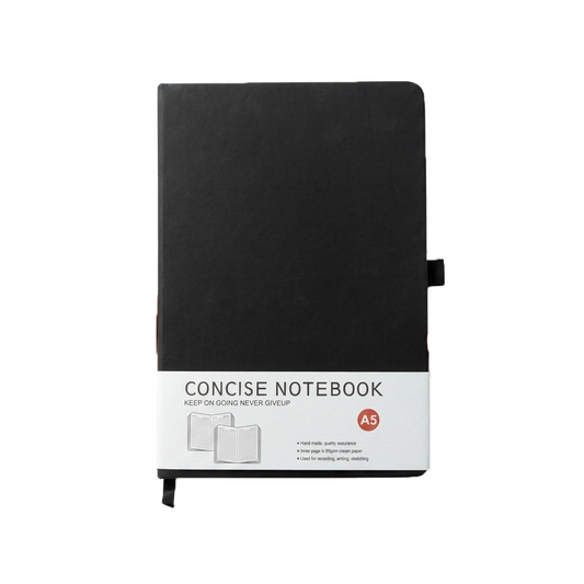 A5 Notebook fabric Cover - Black